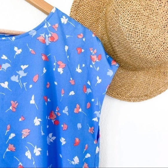 Joie Coreen Floral Tiered Dress in Blue size M Medium - Picture 5 of 11